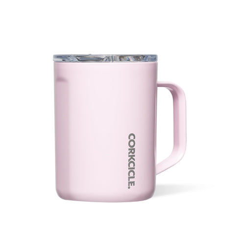 Corkcicle Classic Coffee Mug with sliding shatter-proof lid keeps beverages secure on the go.