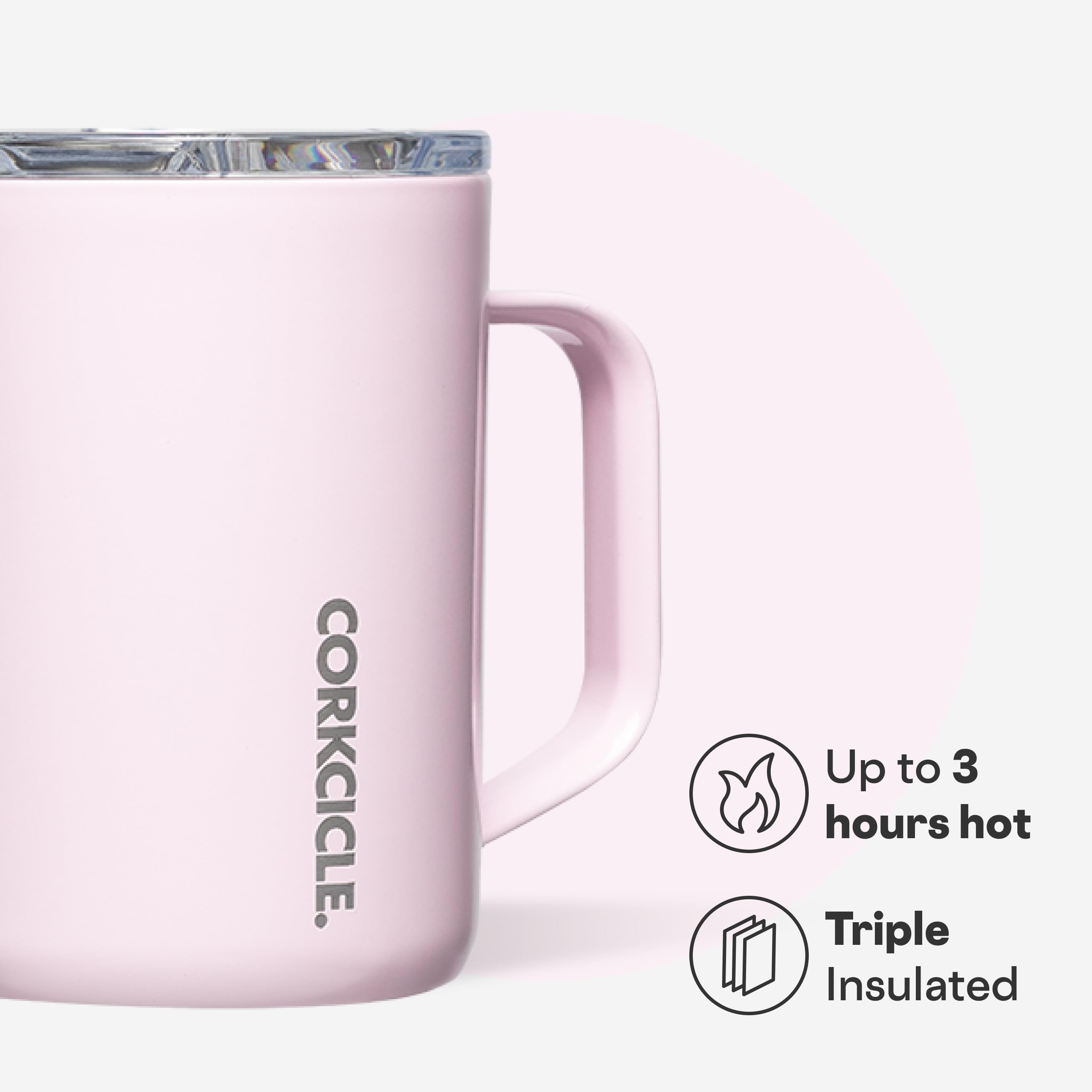 Corkcicle mug with stay-put silicone bottom prevents slips during daily use.