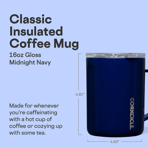 Corkcicle Classic Coffee Mug triple-insulation preserves heat for hours