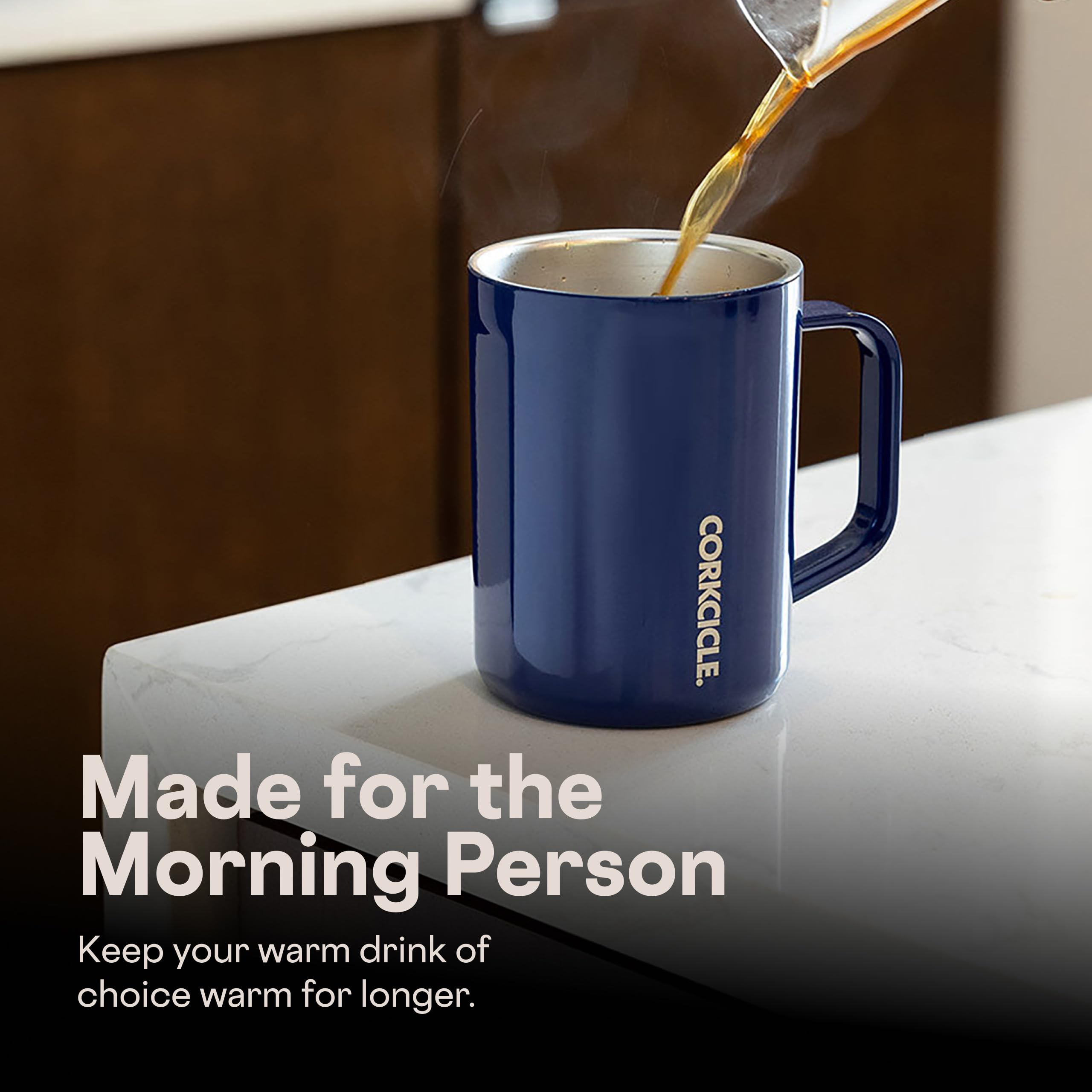 Corkcicle Classic Coffee Mug wide mouth for easy cleaning