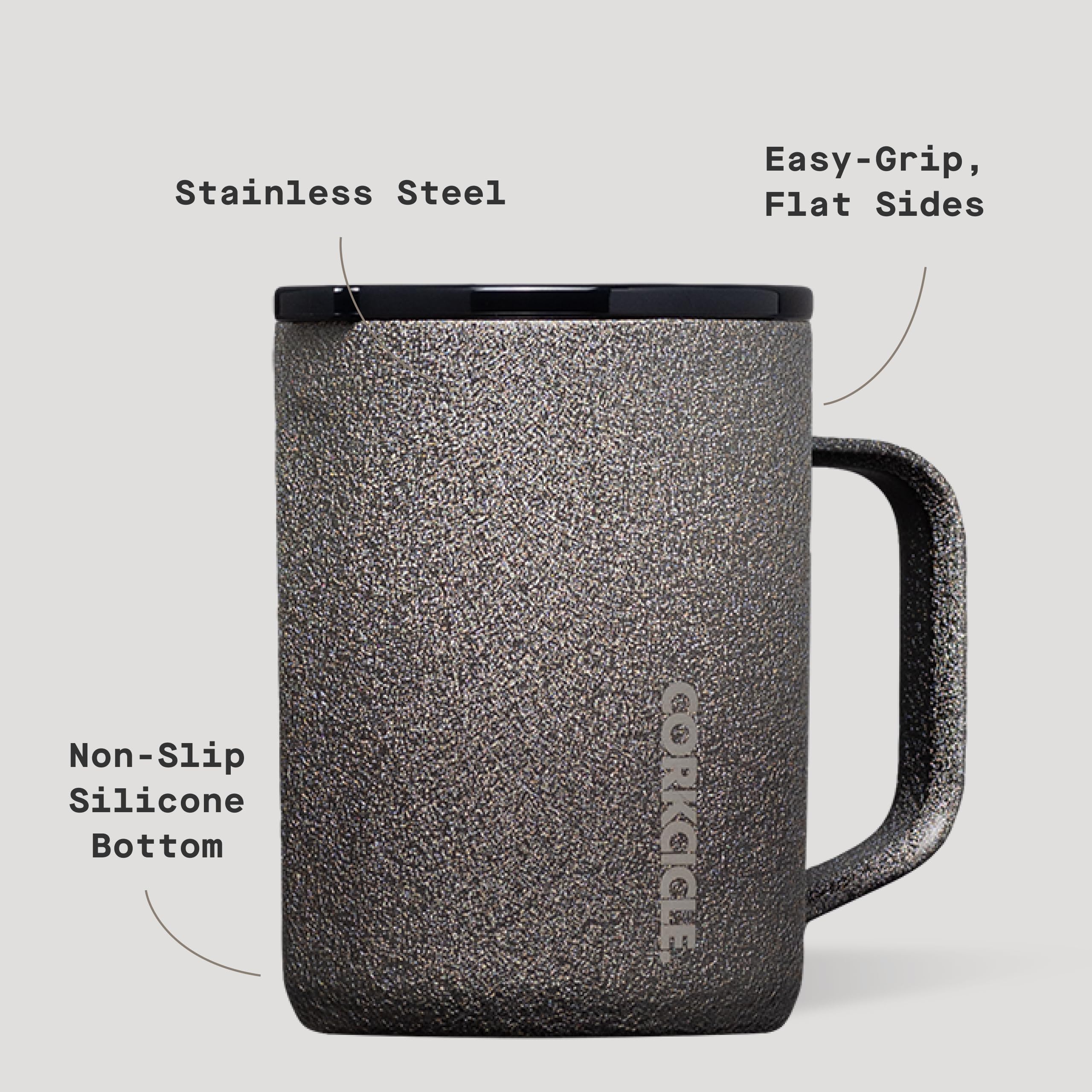 Corkcicle Classic Coffee Mug wide mouth for easy cleaning and sipping