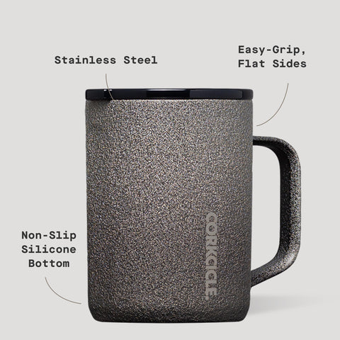 Corkcicle Classic Coffee Mug wide mouth for easy cleaning and sipping