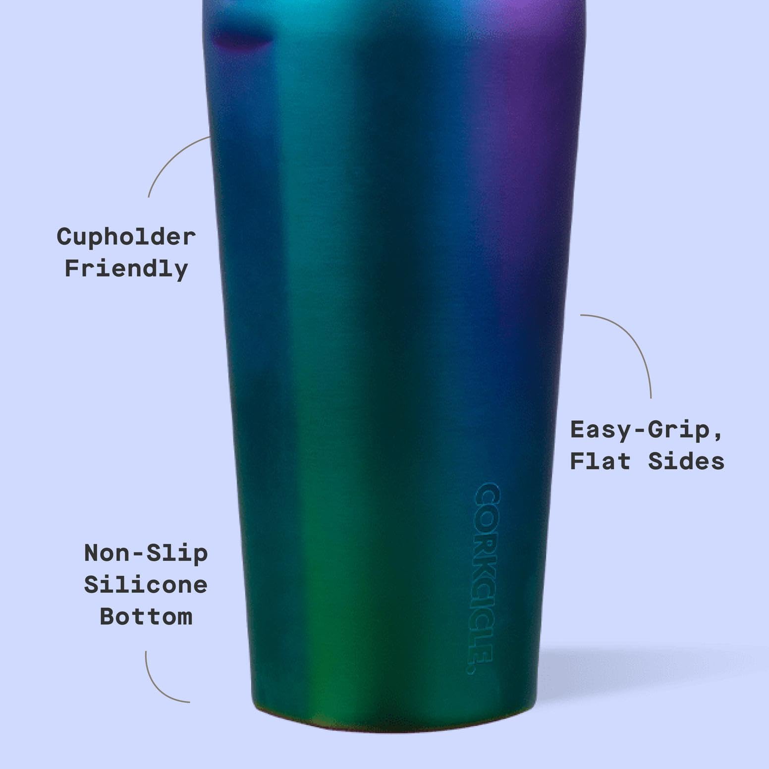 Corkcicle Classic Dragonfly tumbler shows durable stainless steel construction