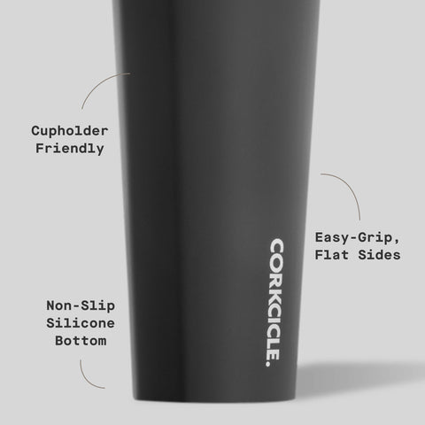 Corkcicle Classic Tumbler matte black finish adds sleek style