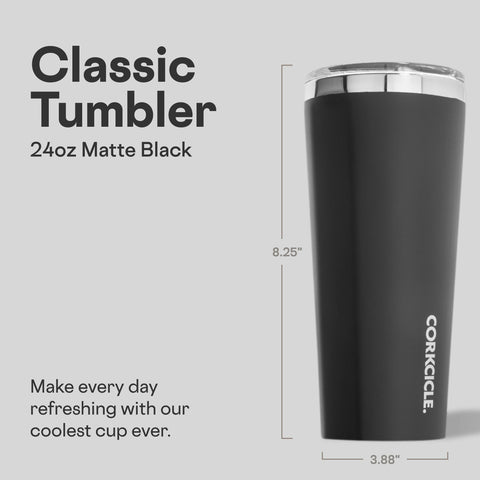 Corkcicle Classic Tumbler triple insulation keeps beverages cold longer on the move