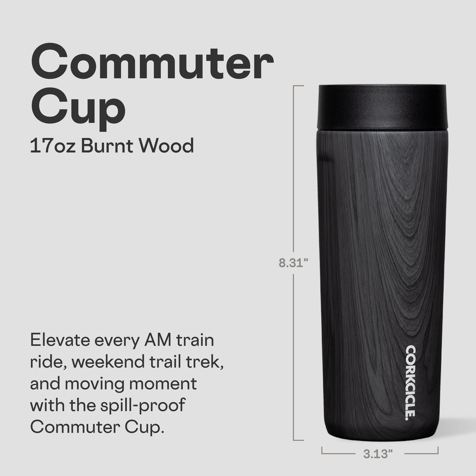 Corkcicle Commuter Cup 360 sip lid enables spill-free sipping from any angle