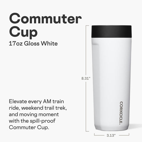 Corkcicle Commuter Cup 360-sip lid closeup shows spill-free sipping.