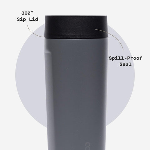 Corkcicle Commuter Cup ceramic-coated interior preserves flavor with every sip.