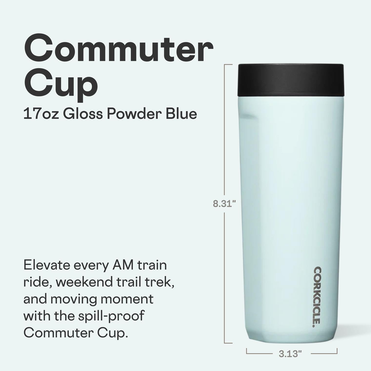 Corkcicle Commuter Cup cold insulation keeps drinks cold up to 18 hours