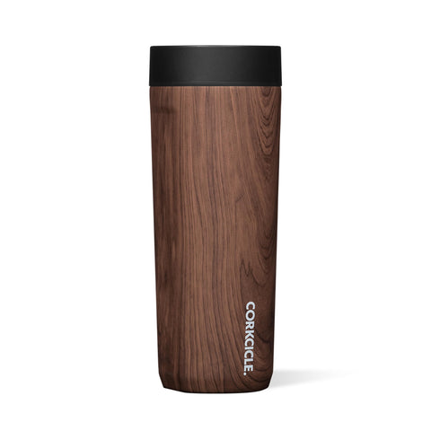 Corkcicle Commuter Cup front view shows 17 oz capacity for all-day coffee