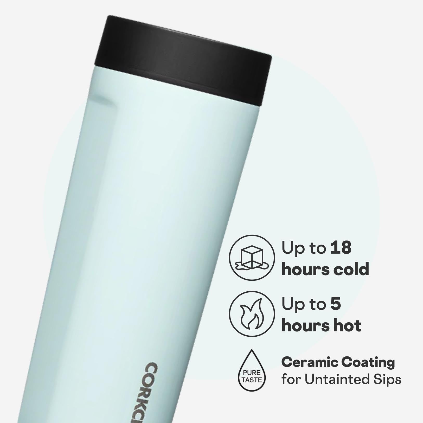 Corkcicle Commuter Cup hot insulation maintains warmth for about 5 hours