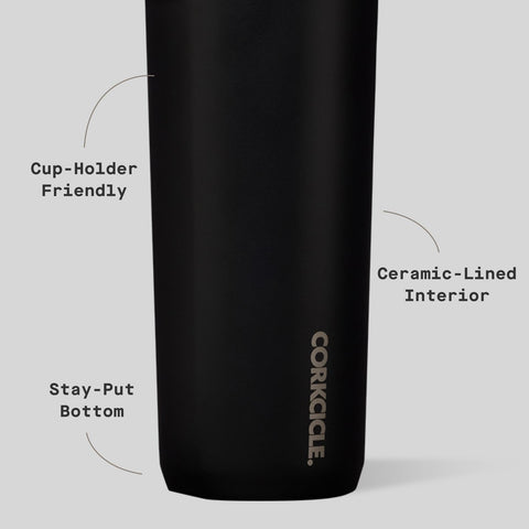 Corkcicle Commuter Cup insulated stainless steel maintains temperature on the go.