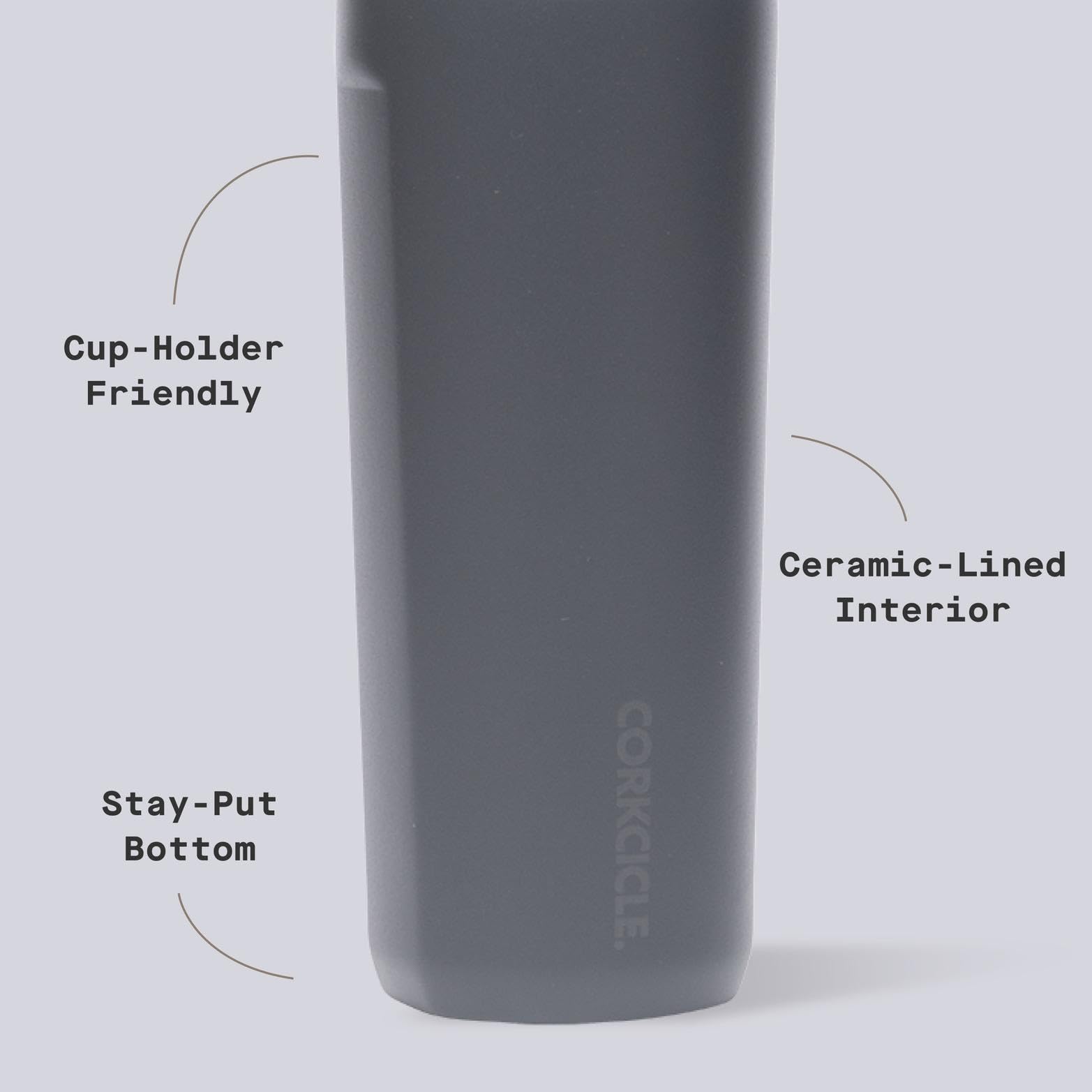Corkcicle Commuter Cup spill-proof design prevents leaks during travel.