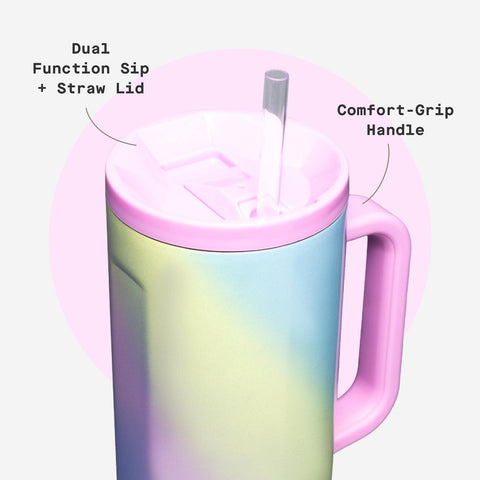 Corkcicle Cruiser 40oz outdoor use shows ready hydration on the trail.