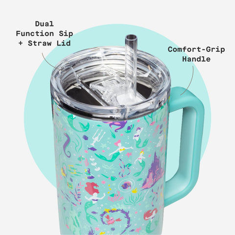 Corkcicle Cruiser 40 oz with dual lid and straw for spill-resistant sipping