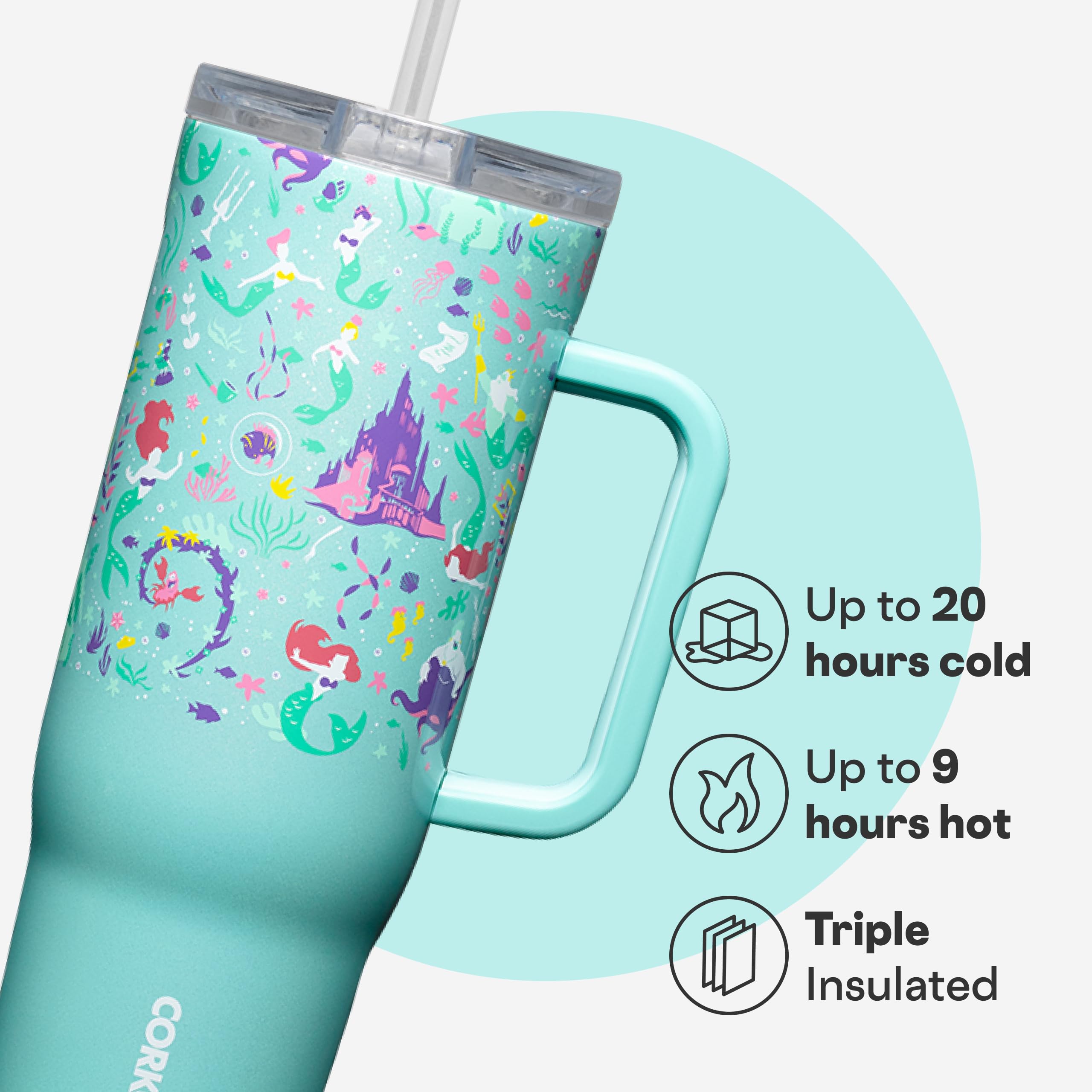 Corkcicle Cruiser 40 oz tumbler with non-slip base for steady desk or car use