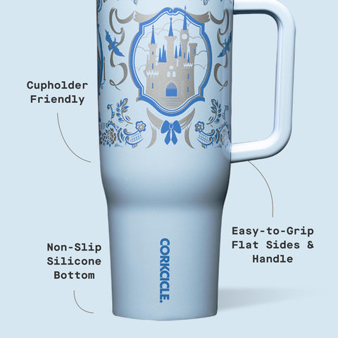 Corkcicle Cruiser base fits standard cupholders for travel.