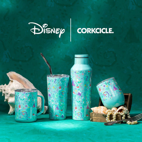 Corkcicle Disney Princess Ariel cupholder base for portable hydration on the move