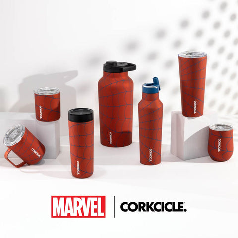 Corkcicle Disney Spider-Man tumbler silicone bottom stays put on surfaces