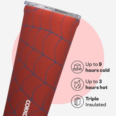 Corkcicle Disney Spider-Man 24oz with triple insulation for cold beverages up to 9 hours