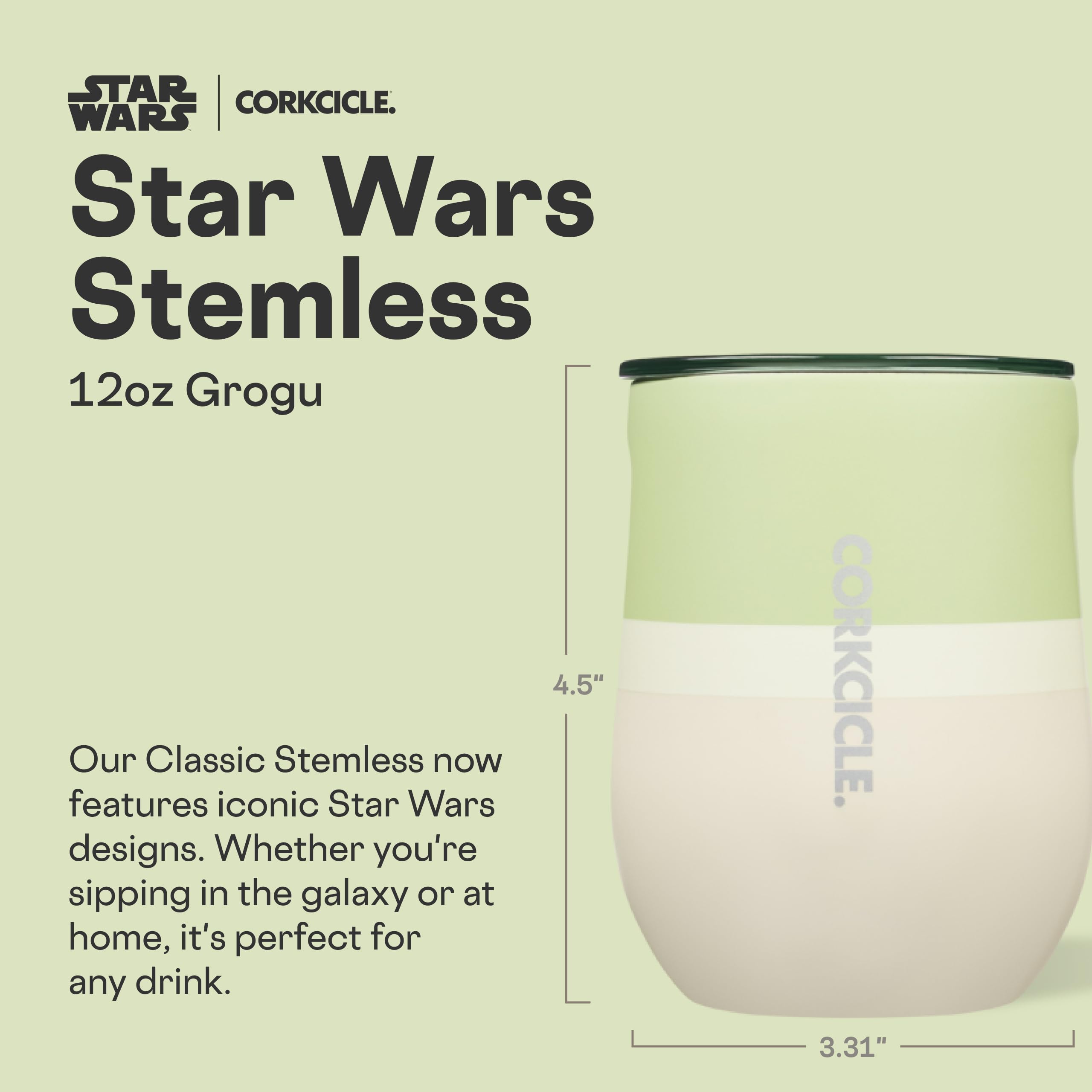 Corkcicle flat sides provide secure grip during travel