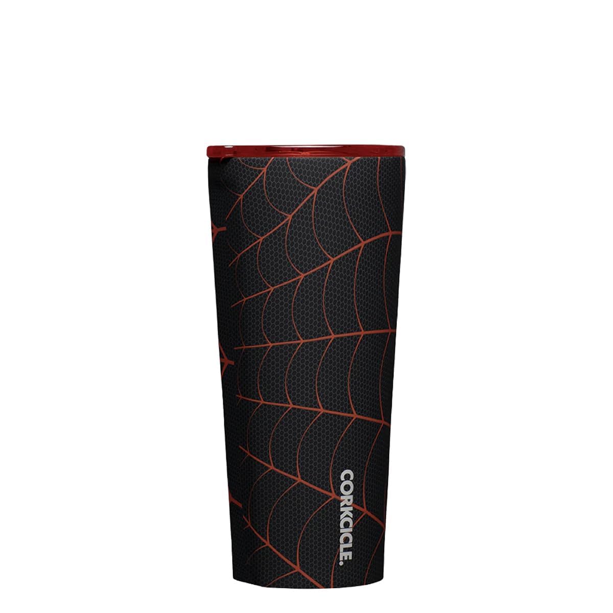 Corkcicle Marvel Tumbler Miles Morales front view shows the bold design and durable build.