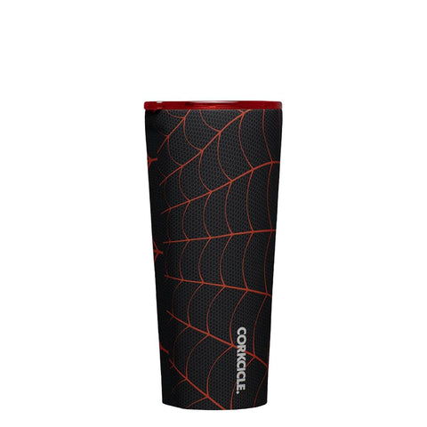 Corkcicle Marvel Tumbler Miles Morales front view shows the bold design and durable build.
