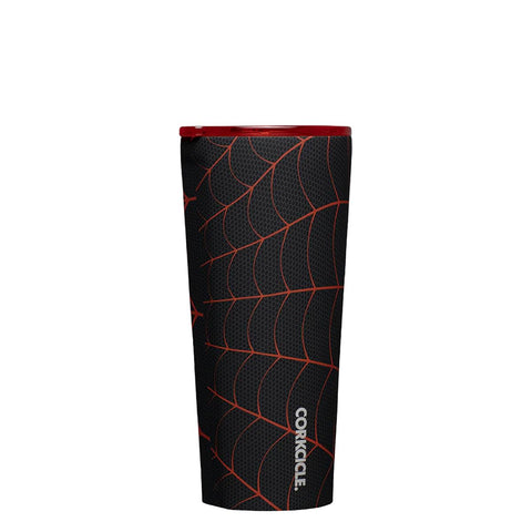 Corkcicle Marvel Tumbler Miles Morales silicone base shows slip-resistant stability on surfaces.