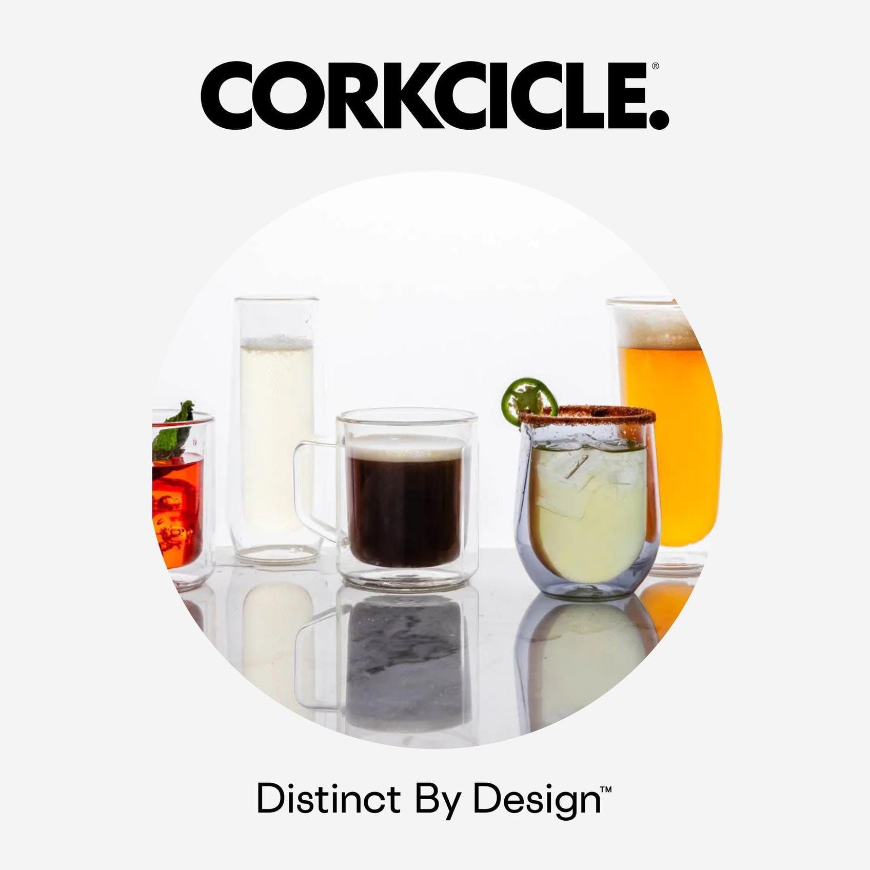 Corkcicle glass durability and easy reuse for everyday sipping.