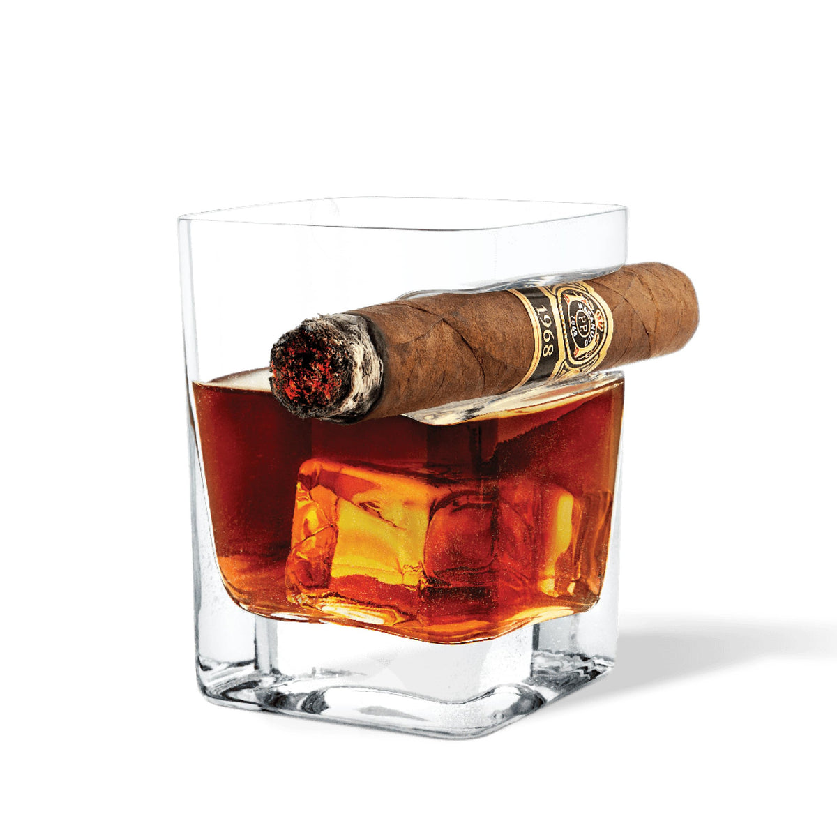 Corkcicle Premium Cigar Glass with dual-use design for whiskey and cigar enjoyment.
