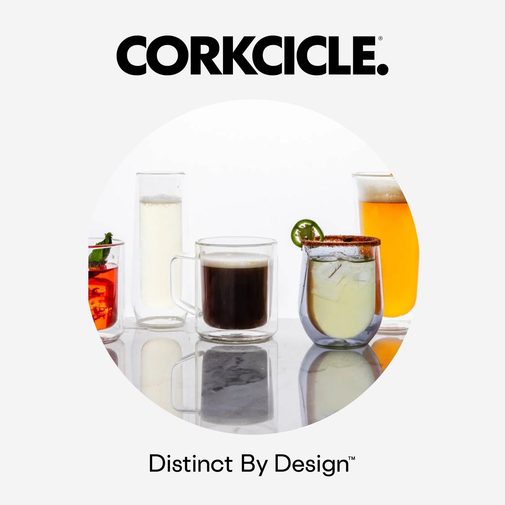 Corkcicle Premium Cigar Glass summer drinkware for upscale outdoor gatherings.
