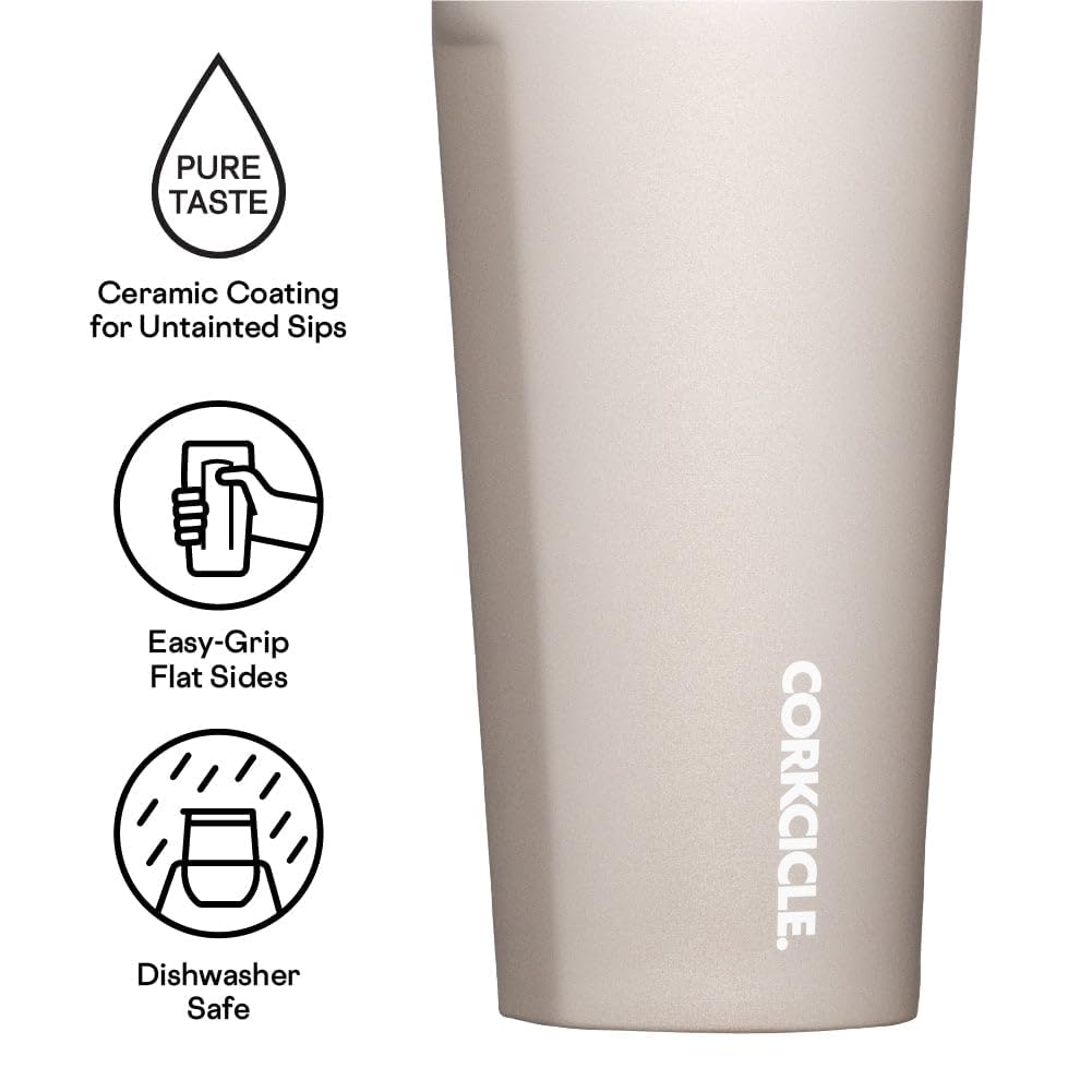 Corkcicle Pure Taste Tumbler non-slip silicone base for stable, spill-resistant use.