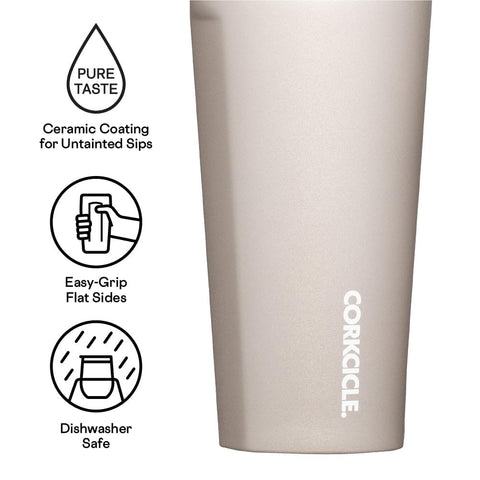 Corkcicle Pure Taste Tumbler non-slip silicone base for stable, spill-resistant use.