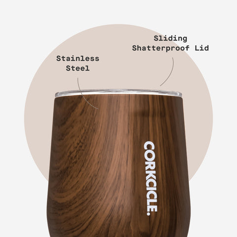 Corkcicle BPA-free design helps you sip responsibly and reduces waste.
