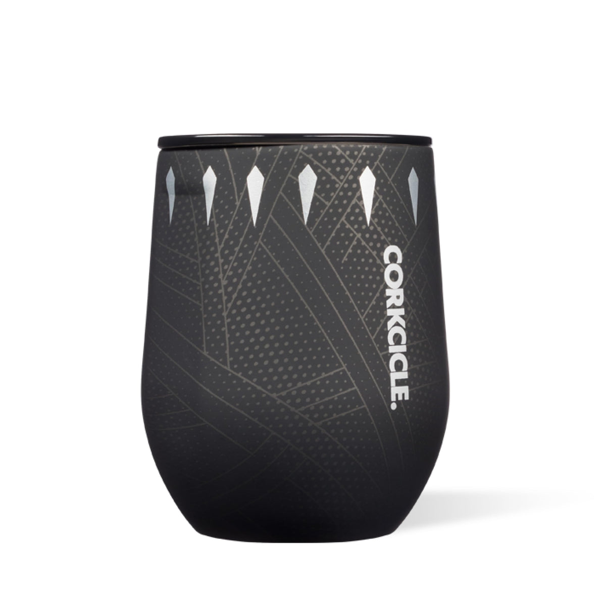 Corkcicle Stemless Tumbler Black Panther close-up shows bold color and cold-holding potential
