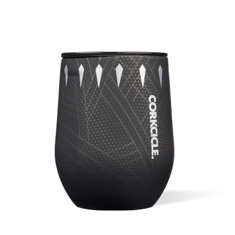 Corkcicle Stemless Tumbler Black Panther close-up shows bold color and cold-holding potential