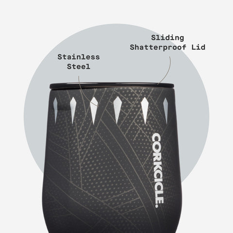 Corkcicle Stemless Tumbler Black Panther gift-ready packaging for summer adventures