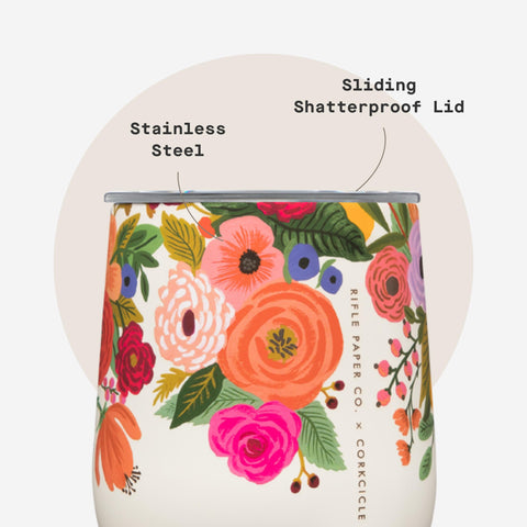 Corkcicle Stemless Tumbler top-rack dishwasher-safe for easy cleaning.