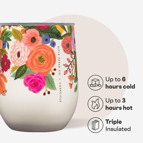 Corkcicle Stemless Tumbler stainless steel shell for durable, long-lasting use.