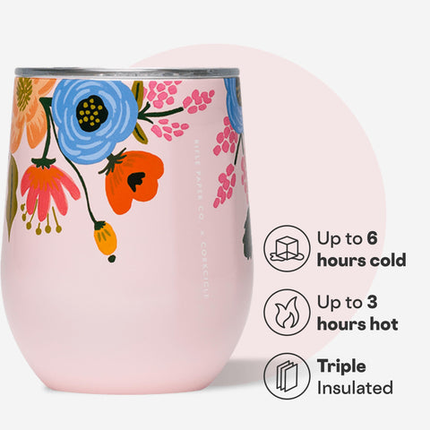 Triple-insulated Corkcicle keeps hot up to 3 hours and cold up to 6 hours.
