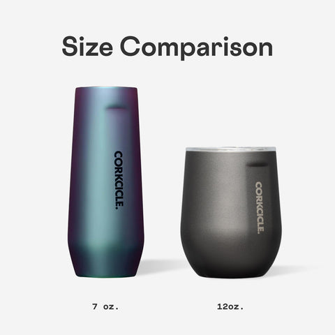Corkcicle Stemless Wine Tumbler matte black finish matches any setting.