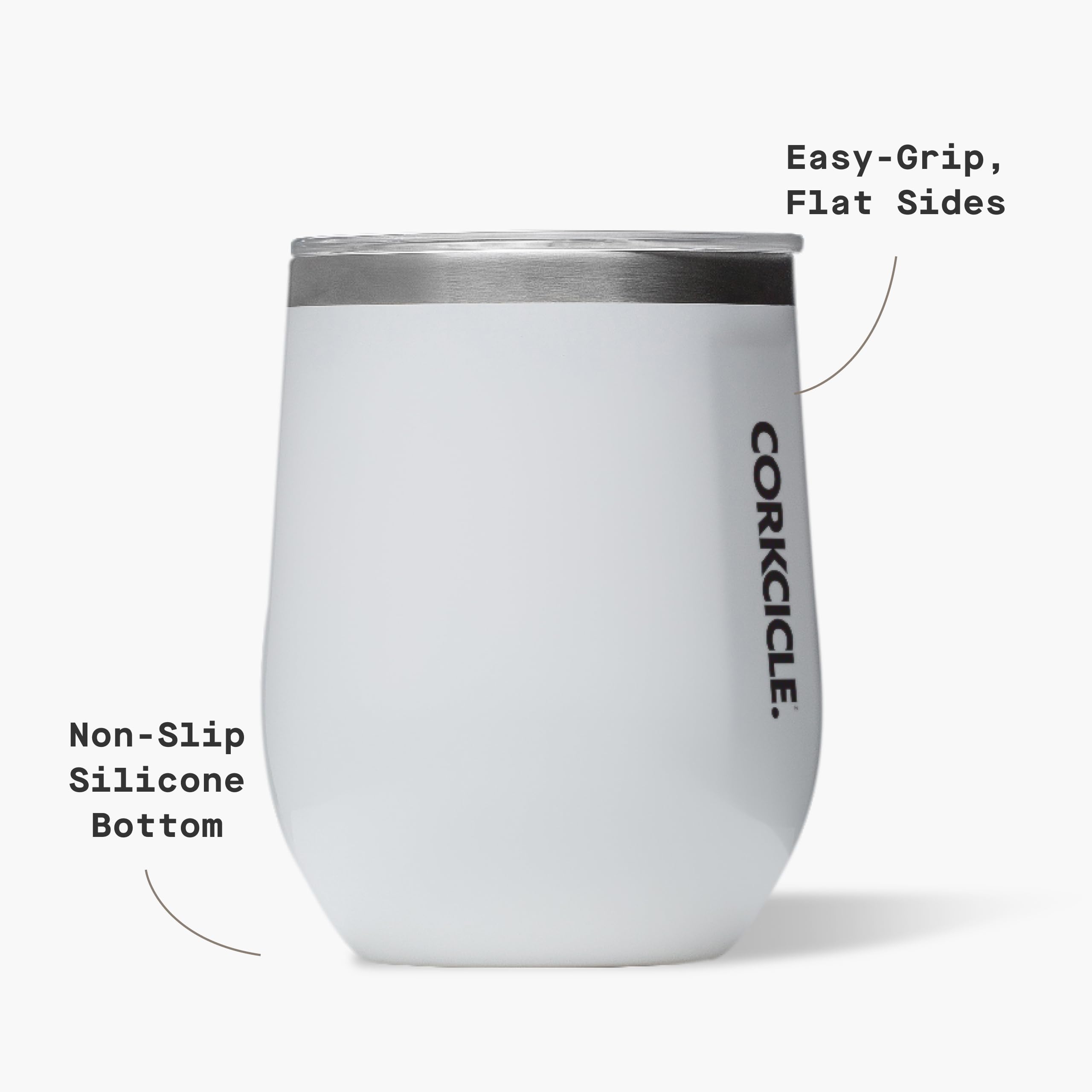 Corkcicle Stemless Wine Tumbler triple-insulated construction preserves drink temperature
