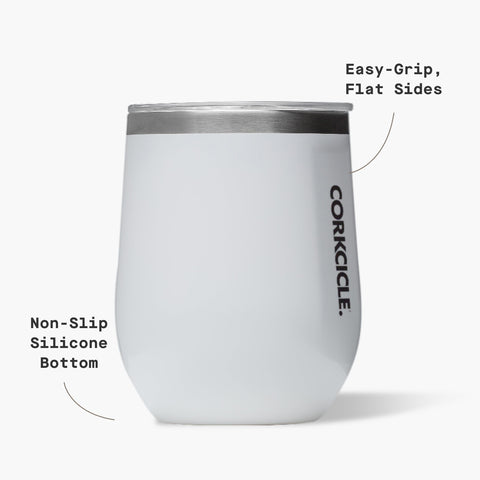 Corkcicle Stemless Wine Tumbler triple-insulated construction preserves drink temperature