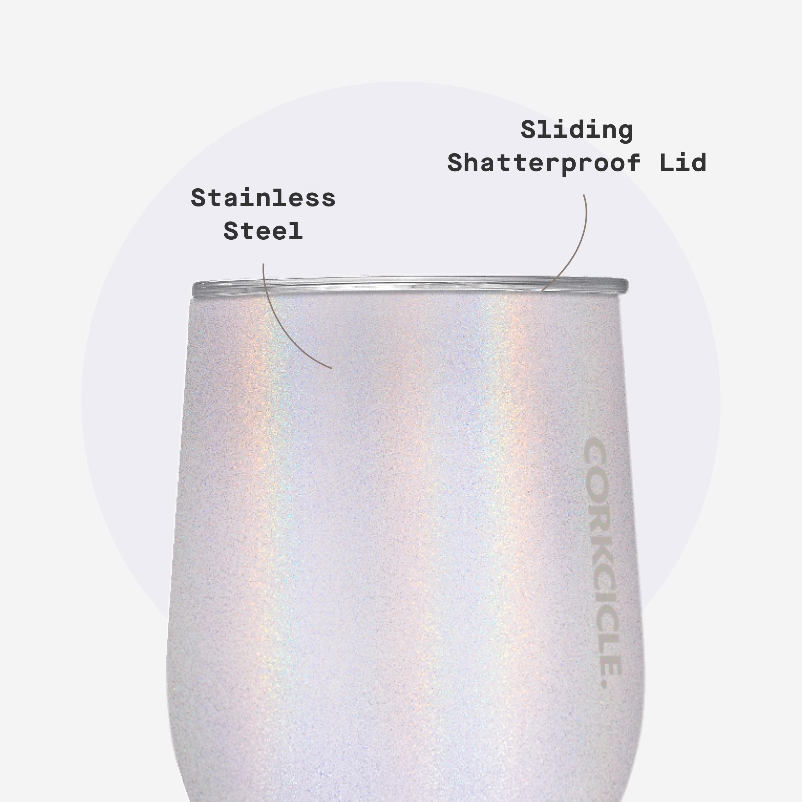 Corkcicle Unicorn Magic Stemless 12oz hot-drink-scene shows versatility for hot beverages.