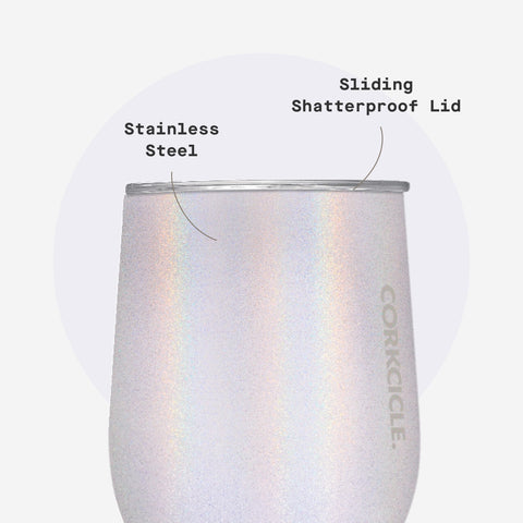 Corkcicle Unicorn Magic Stemless 12oz hot-drink-scene shows versatility for hot beverages.