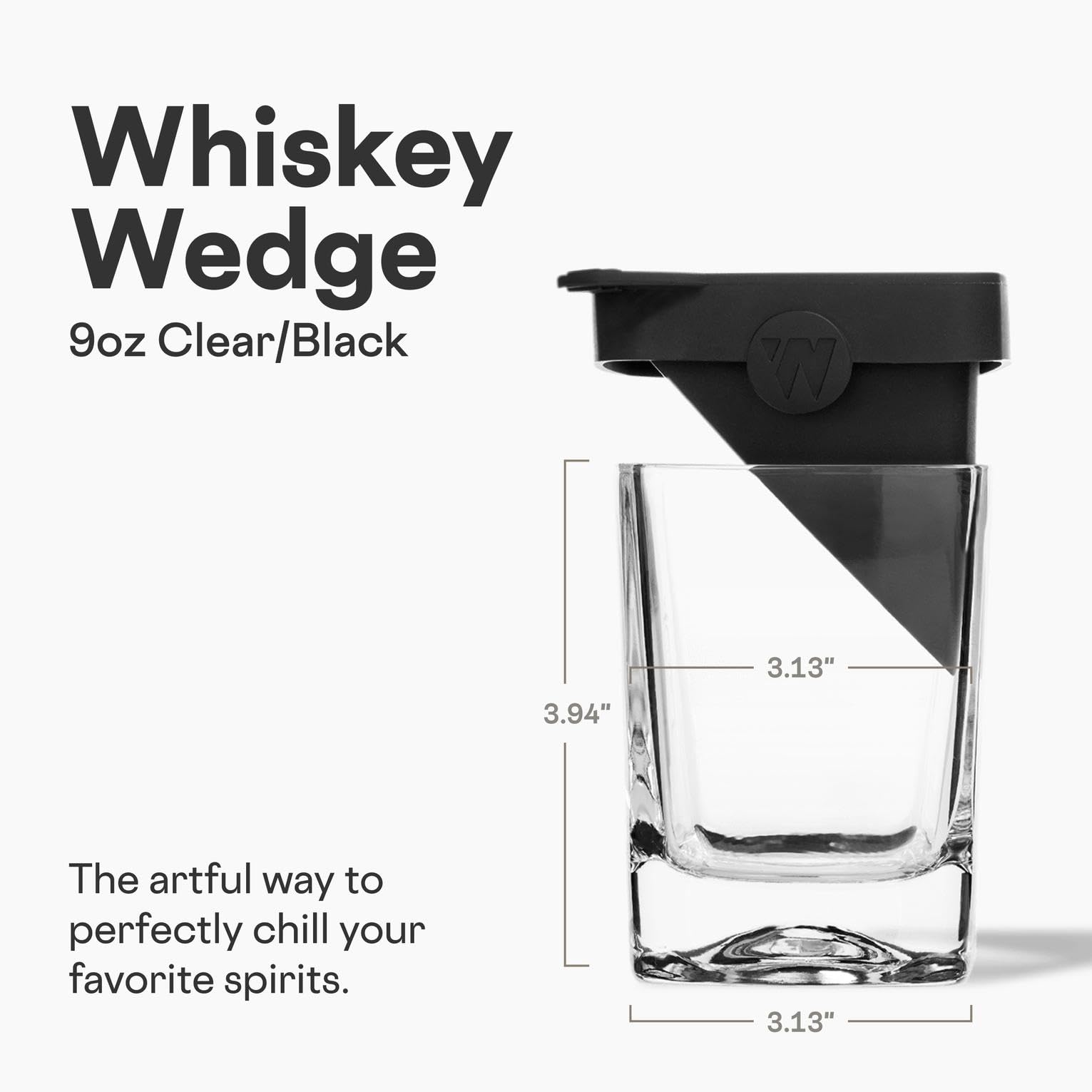 Close-up of silicone mold inside Corkcicle Whiskey Wedge ensuring slow dilution