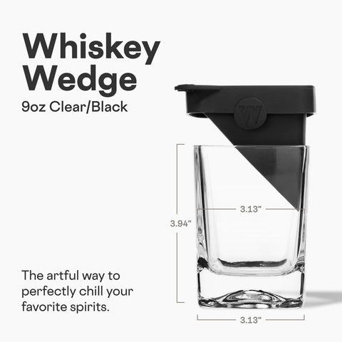 Close-up of silicone mold inside Corkcicle Whiskey Wedge ensuring slow dilution