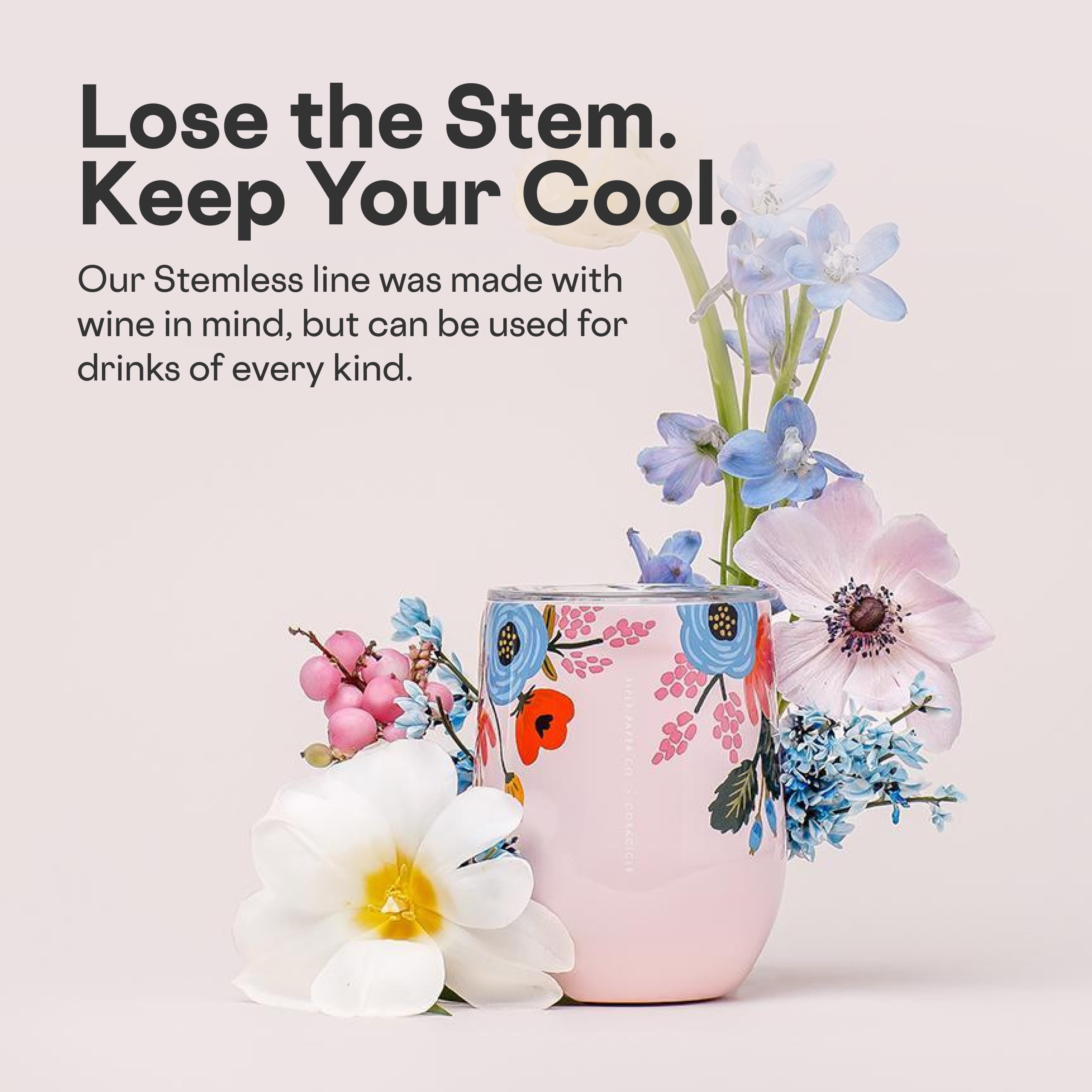 Corkcicle x Rifle Paper collab enhances gifting appeal.