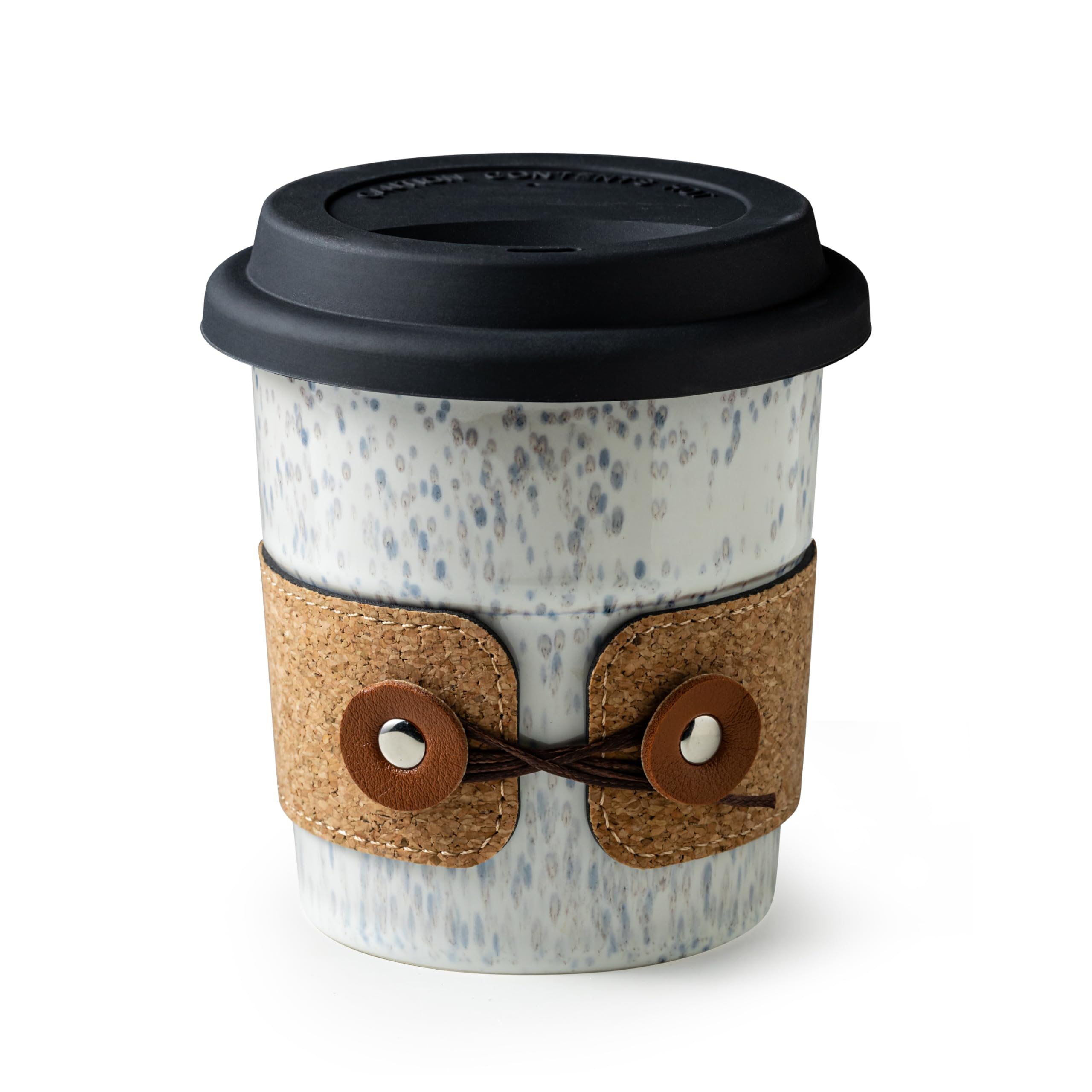 Cormomu ceramic coffee tumbler 13.5oz showcasing the premium ceramic surface for on-the-go use