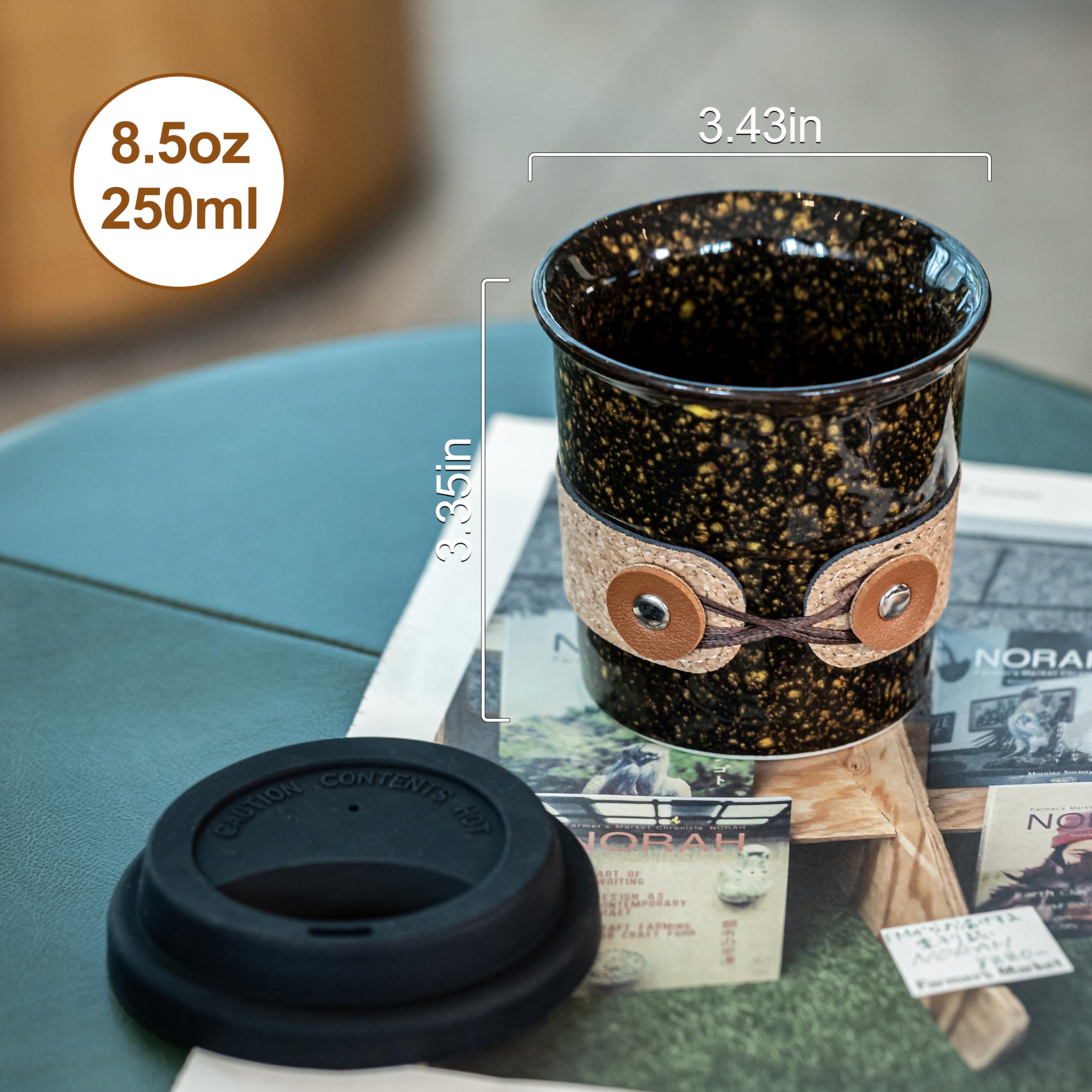 Cormomu ceramic coffee tumbler durable for daily hot beverages